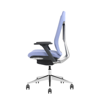 Fauteuil de bureau moderne avec design exécutif réglable, ergonomique, en tissu maillé, métal et mousse