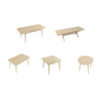 Ensemble de table et de chaises de salle à manger en aluminium extensible, résistant à l'eau et au soleil, conçu sur mesure