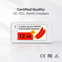 Label Harga Elektronik ESL BLE 2,13 Inci Grosir, Label Rak Digital E-Ink, Layar Magnetik untuk Signage Makanan Buffet