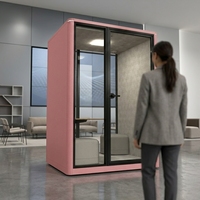 UNIBOOTH Cabine de bureau préfabriquée à installation rapide, insonorisée 30 dB, ignifuge ISO 23351, assemblage rapide, pour bureau ouvert, bibliothèque, livraison rapide