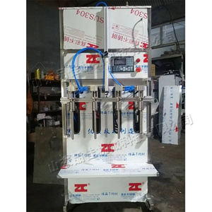 Macchina riempitrice idraulica a 4 teste per controllo computerizzato autofluido per riempimento quantitativo attrezzatura per inscatolamento a pressione di pasta semiautomatica - Product Image 2