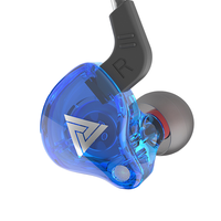 QKZ AK6 earphone Gaming ergonomis dinamis penjualan laris Headset penghilang kebisingan In-Ear 3.5mm dengan Chipset JL untuk penggunaan Olahraga