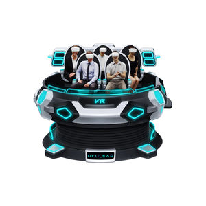 Simulador de plataforma VR 9D Magic UFO 6 DOF, equipo VR/AR/MR con monedas y sistemas de pago con tarjeta de crédito para cinco personas - Product Image 2