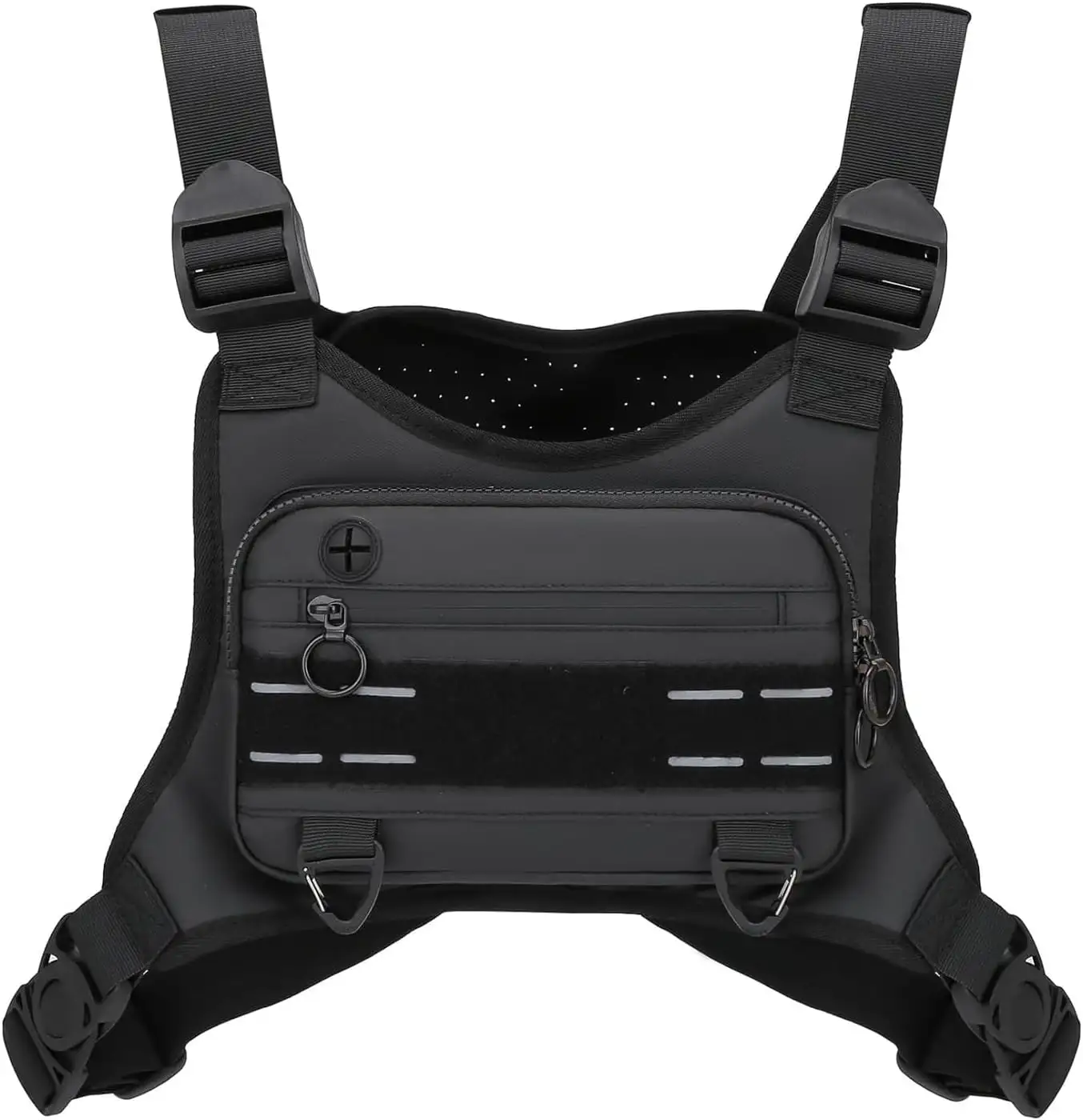 Water Resistant Hydration Bag Lightweight Chest Pack Running Vest with Phone Holder and Extra Storage