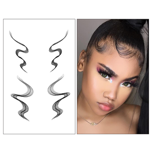Pegatinas de Tatuajes Temporales Naturales para Rostro y Cabello - Diseños de Cabello de Bebé Sexy, Resistentes al Agua y Ecológicos - Product Image 2