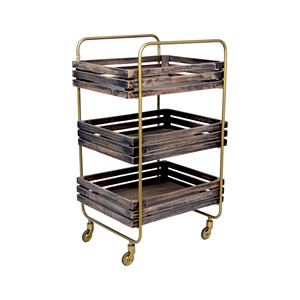 Customized Design Iron 3-Tier Modern Durable Food Catering Drinks <b>Serving</b> <b>Trolley</b> Cart for Hotel Restaurant Wedding Party Bar - Product Image 6