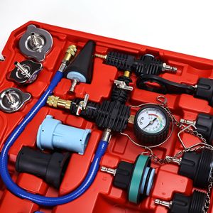 Kit de détection de fuites de radiateur de voiture 28 pièces avec manomètre et adaptateurs pour l'entretien automobile, étui inclus - Product Image 3
