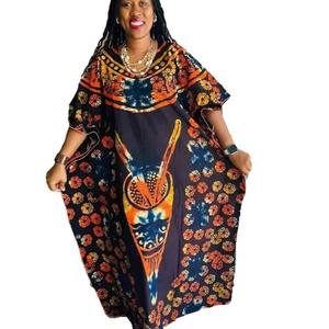 ชุดเดรสยาวสไตล์ลำลองหรูหราสำหรับฤดูร้อน ลายพิมพ์หลากหลายสไตล์ยุโรป อเมริกา แอฟริกา ตะวันออกกลาง มุสลิม อบายะ ไซส์พลัส - Product Image 5