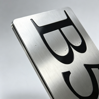 Plaque de porte d'ascenseur en acier inoxydable 304 personnalisée avec braille et numéro de étage tactile en relief pour hôtel, hôpital, bureau, immeuble