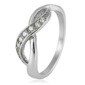 yunnique Silver Women's Fashion <b>Ring</b> With Diamond Channel Setting Geometric Design Gift Jewelry - Product Image 1