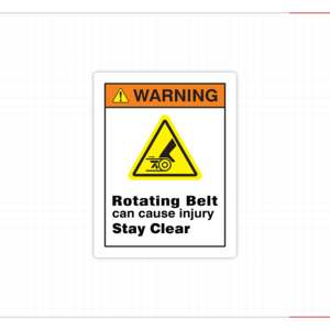 Señal de Advertencia de Seguridad para Cinturón Giratorio, Peligro de Lesiones, Mantente Fuera del Alcance, Adhesivo de Advertencia para Máquinas Industriales - Product Image 3
