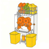 Presse-agrumes commercial entièrement automatique pour citrons, oranges et autres agrumes, avec panier d'alimentation, idéal pour les hôtels