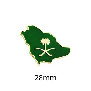 Accessorio creativo del modello <span class=keywords><strong>di</strong></span> <span class=keywords><strong>terra</strong></span> dell'arabia del Medio Oriente saudita in metallo smalto duro adesivo per cellulare distintivo Pin Souvenir da viaggio - Product Image 1