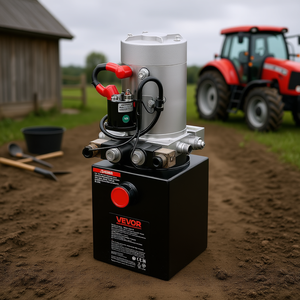 Unité hydraulique Vevor 4 quarts à double action 3200 psi pour remorques à benne basculante, modèle 12V DC - Product Image 2