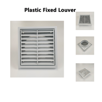 Grille d'aération extérieure carrée en plastique pour système de climatisation, grille d'aération fixe