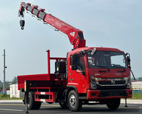 Grue télescopique montée sur camion 5T, grue à flèche en acier au manganèse, grue mobile hydraulique, mini-grue sur remorque