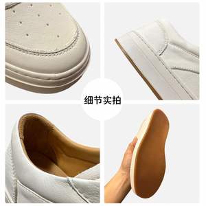 Zapatillas deportivas de malla para hombre, de cuero lavado marrón, hechas a mano, informales, con cordones, cómodas, antideslizantes, ligeras, estilo urbano - Product Image 4