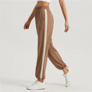 High Waist Sunscreen Wide Leg Pants For Women Pocket Running Leggings Sportswear Fitness Gym Sports Pants Casual Loose Trousers