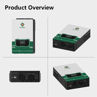 SUMRY SPE 13.2KW 220V/230V Inverter Surya Hibrida IP21 Fase Tunggal 48VDC MPPT Gelombang Sinus Murni Output Ganda/Input PV