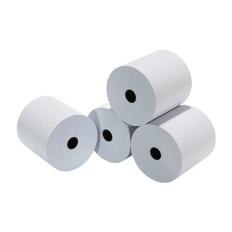 Rollo de papel térmico directo de fábrica de 80x80 Mm, 57x40 Mm, papel de caja registradora de 80mm para Pos Atm Bank, rollo de papel térmico para recibos