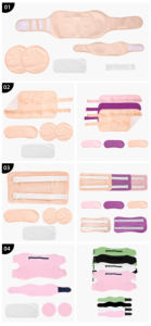 पेटेंट डिजाइन बॉडी स्लिमिंग कमर बेल्ट अरंडी तेल पट्टी को दर्द से राहत के लिए जैविक अरंडी तेल पैक किट - Product Image 5