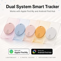 Localizador Inteligente de Doble Sistema, Dispositivo Antipérdida Compatible con IOS y Android, Etiqueta Inalámbrica Mini, Rastreador Global para Mascotas, AirTag GPS