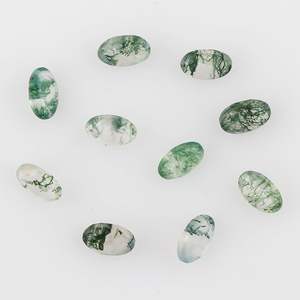 YASHEE - Piedra Preciosa de Ágata Musgosa Natural, Corte Ovalado de 5x3 mm, Suministro para la Fabricación de Joyas, Piedra Curativa de Cristal Verde - Product Image 4