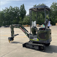 Mini-excavatrice hydraulique multifonctionnelle Cartiwell 1,2 tonne, compacte, haute efficacité, pour travaux agricoles et de construction
