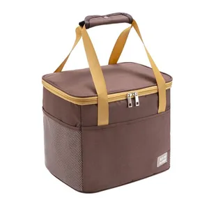 Sac isotherme souple avec doublure dure, grand sac de pique-nique isolé, boîte à déjeuner, sac de refroidissement pour Camping barbecue activités de plein air en famille