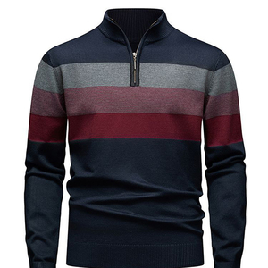 Nouveauté Pull en maille pour homme à col montant, coupe ajustée, tendance, décontracté, pull en maille à col montant tendance pour homme - Product Image 5