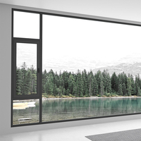 Ventanas Abatibles de Vidrio Templado de Doble Acristalamiento con Rotura de Puente Térmico Resistentes a Impactos para Balcón de Casa DERCHI