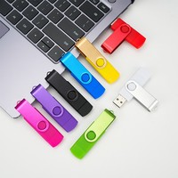 Memoria USB Tipo-C de Metal de Doble Uso para Computadoras y Teléfonos, 32GB/64GB, Alta Velocidad, Giratoria, Venta al Por Mayor de Fábrica