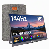 Moniteur portable InnoView 16 pouces 144 Hz, moniteur de jeu portable avec étui de protection, moniteur externe FHD 1200P léger