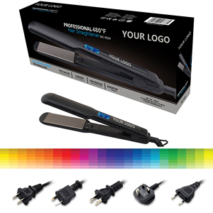 Lisseur de cheveux professionnel électrique 480F en titane avec écran LCD numérique, chauffe rapide, thérapie à la kératine, protection thermique, usage domestique - Product Image 6