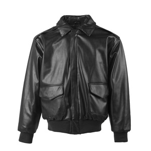 Giacca a Blouson in pelle di colore invernale oversize da uomo con chiusura a cerniera stile Vintage - Product Image 5