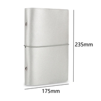 Couverture de carnet A5 en cuir pour organiseur de voyage, carnet de notes A5 à 6 anneaux, couverture de carnet de croquis avec cordon élastique