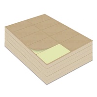Étiquettes autocollantes en papier kraft brun, impression personnalisée, papier autocollant pour emballage artisanal