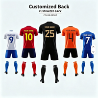 Maillot de football de l'équipe nationale à succès – Respirant, séchage rapide, manches courtes, polyester/nylon, uniforme domicile/extérieur pour adulte