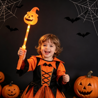 Bâtons lumineux citrouille Halloween 2026, en plastique, décoratifs, jouets lumineux pour enfants, très demandés
