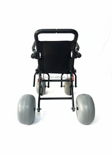 Beach Walker Manual Wheelchair with Steel Frame 100kg Capacity 40cm Seat Width <b>Large</b> Wheels-Lightweight for Outdoor Use - Product Image 5