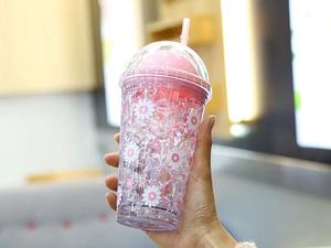 STARLII Tasses réutilisables personnalisées en acrylique à double paroi de 450 ml et 550 ml avec couvercles en dôme et pailles, écologiques, sans BPA, pour le camping - Product Image 3