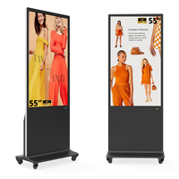 Meilleure vente 55 65 75 pouces Kiosque intelligent Affichage publicitaire vertical LCD Signalisation numérique Totem Kiosque à écran tactile debout au sol