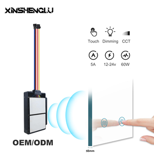 ไฟกระจกห้องน้ำ LED แบบสัมผัสขนาดเล็กปรับแต่งได้ พร้อมสวิตช์เซ็นเซอร์เหนี่ยวนำแบบสามสี/สีเดียว สีน้ำเงิน รองรับไฟฟ้า 12V/24V แบบคู่ - Product Image 2