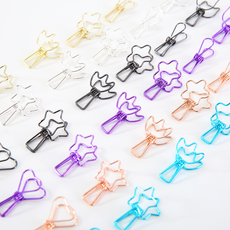 Декоративные металлические полые зажим бумажного мешка комплекты файлов папки-скоросшивателя среднего размера