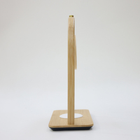 Nouvelle station de charge sans fil en bambou 15W, charge rapide, support de charge sans fil de bureau, lampe de bureau et horloge avec calendrier