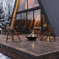 Cabane préfabriquée à ossature en A, conception flexible, structure en acier durable, mini-maisons prêtes à être expédiées pour projets de construction de complexes hôteliers et glamping