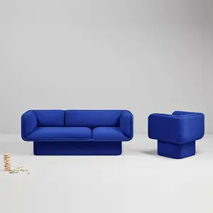 Conjunto de sofá e poltrona em estilo nórdico, conjunto moderno para sofá e poltrona de 1 ano