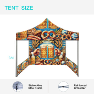 Munich Beer Festival logo <b>Tent</b> 10x10ft Advertising logo Trade Show <b>Tent</b> Exhibition Event Marquee Gazebos <b>Canopy</b> Pop up - Product Image 3