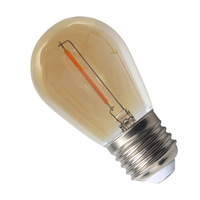 S14 Verre Ambre Vintage LED Ampoule 6500K CCT ETL Certifié 2W 4W avec Énergie Solaire AC 220V 110V Festoon Base Aluminium PC Matériel