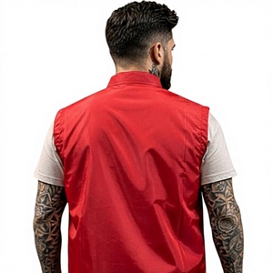 Chaleco de Barbero Negro con Cierre para Hombre, con Bolsillos Delanteros y Logotipo en la Manga, Ropa Exterior Informal para Peinado y Estilismo - Product Image 6